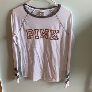 VS PINK sequin long sleeve tee